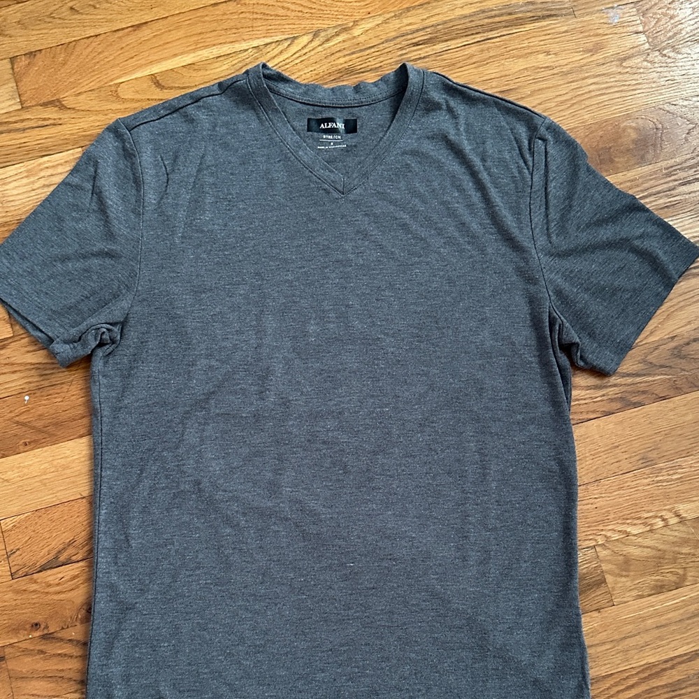 Alfani Charcoal V-Neck Men's Tee